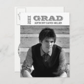 Afstudeerder zwart/wit — Afstuderen Briefkaart bek (Voorkant / Achterkant)