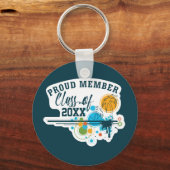 Afstudeerders Klasse van Aangepast jaar Afstuderen Sleutelhanger (Voorkant)