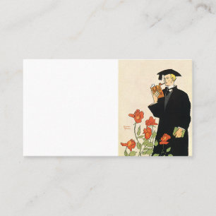 Afstudeerdocument, Afgestudeerde Leest een Boek Contactkaartje