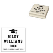 Afstudeerdop afstuderen naam schooljaar 	rubberstempel (Gestempeld)