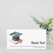 Afstudeerdop en boek bedankkaart (Staand voorkant)