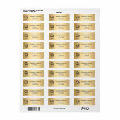 Afstudeerdop gouden retouradres etiket (Full Sheet)