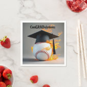 Afstudeerdop op een vlammende honkbal servet (Insitu)