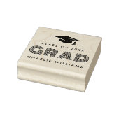 Afstudeerdop Student modern Afstudeerder naam klas Rubberstempel (Stempel)