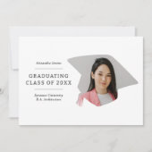 Afstudeerdop Zwart-wit 1 Foto Afstuderen Aankondiging (Voorkant)