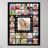 Afstudeerfeest 27 Fotocollage gepersonaliseerd Poster (Voorkant)