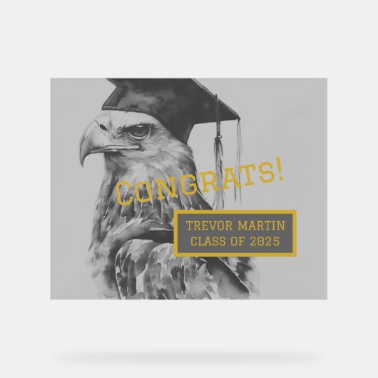 Afstudeerfeest Acryl Teken | arend Acryl Bord (Voorkant)