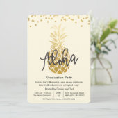 Afstudeerfeest Aloha Luau Feestuitnodiging Kaart (Staand voorkant)