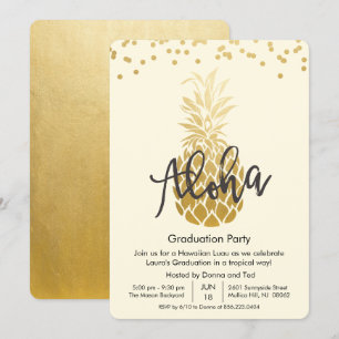 Afstudeerfeest Aloha Luau Feestuitnodiging Kaart