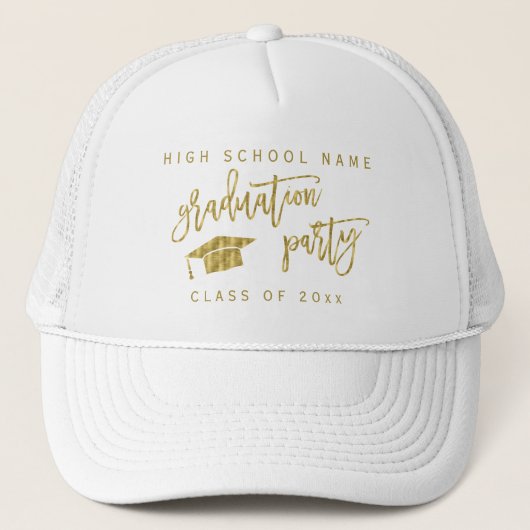 Afstudeerfeest Faux Gold Klasse van Trucker Pet (Voorkant)