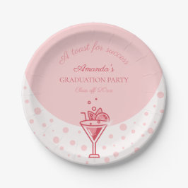 Afstudeerfeest Girly Bubble in Roze Papieren Bordje