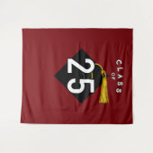 Afstudeerfeest Klasse van 2025 Wandkleed (Voorkant (horizontaal))