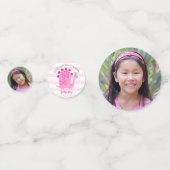 Afstudeerfeest kleuterschool Roze Dinosaur Girl 2  Confetti (Voorkanten)