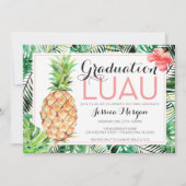 Afstudeerfeest Luau Ananas Tropisch met foto Kaart (Voorkant)