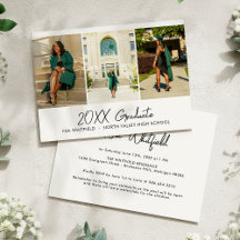 Afstudeerfeest met witte minimalistische fotocolla