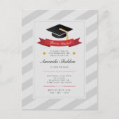 Afstudeerfeest Modern 2025 Afstudeerder Uitnodiging Briefkaart (Voorkant)
