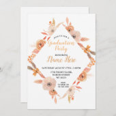 Afstudeerfeest  Nodig Herfst Herfst Auburn Kaart (Voorkant / Achterkant)