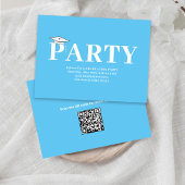 Afstudeerfeest QR Code Modern Carolina Blauw Informatiekaartje