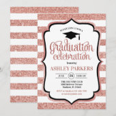 Afstudeerfeest - Roos Gold White Kaart (Voorkant / Achterkant)