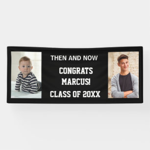 Afstudeerfeest Toen Nu Babyfoto Gefeliciteerd Spandoek