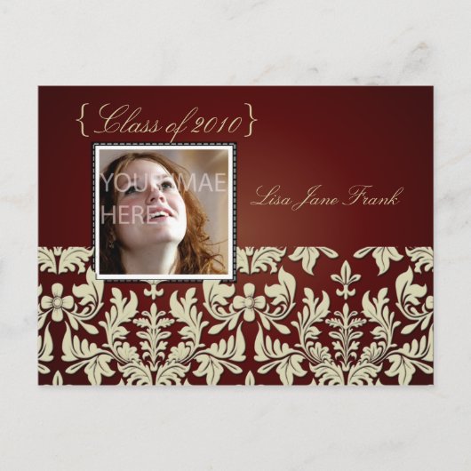 Afstudeerfeest uitnodigen briefkaarten (Voorkant)
