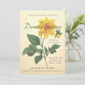  Afstudeerfeest uitnodigingen |  botanisch (Staand voorkant)