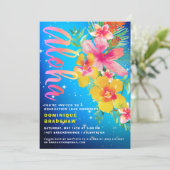 Afstudeerfeest van Aloha Luau Kaart (Staand voorkant)