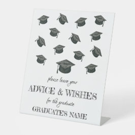 Afstudeerfeest voetstuk teken reclamebord met voetstuk