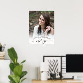 Afstudeerfeest Welkom Foto Gefeliciteerd Poster (Thuiskantoor)