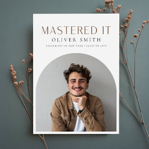 Afstudeerfoto Master diploma Afstudeerfeest Kaart