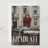 Afstudeerfoto op de cover van trendy magazine aank kaart (Voorkant)