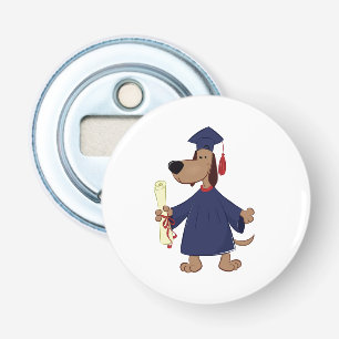 Afstudeerhond clipart button flesopener