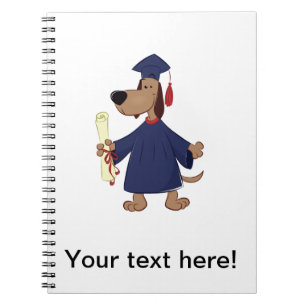Afstudeerhond clipart notitieboek