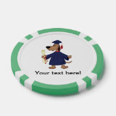 Afstudeerhond clipart poker chips (Enkel)