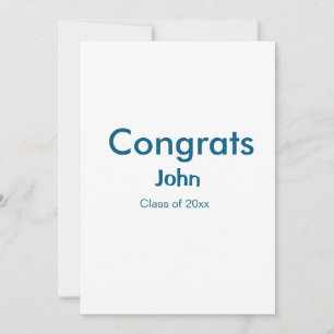 afstudeerjongen voeg naam toe gefeliciteerd datum  kaart