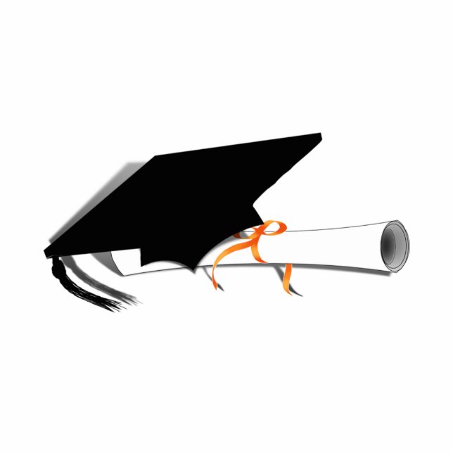 Afstudeerkaart met diploma staand fotobeeldje  (Voorkant)