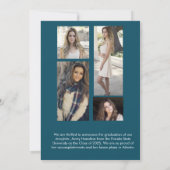 Afstudeerkaart unieke scriptkaart 5 foto's kaart (Achterkant)