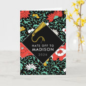 Afstudeerkaart voor tienermeisje kaart (Gele Bloem)