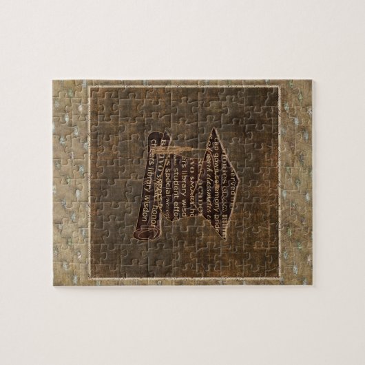 Afstudeerkap & diploma, Afstuderen Word Design Legpuzzel (Horizontaal)