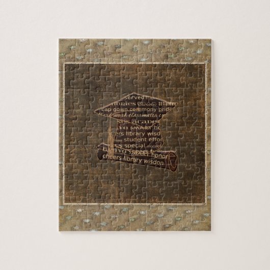 Afstudeerkap & diploma, Afstuderen Word Design Legpuzzel (Verticaal)