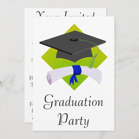 Afstudeerkap en diploma kaart (Voorkant / Achterkant)