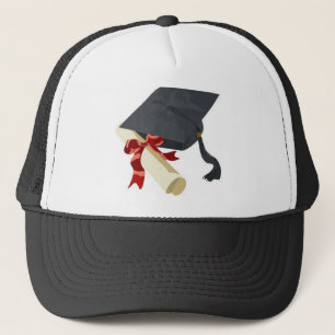 Afstudeerkap en diploma trucker pet
