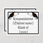 Afstudeerkap met diploma kaart (Voorkant / Achterkant)