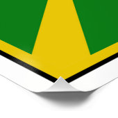 Afstudeerkap - Schoolkleuren - Goud en groen Perfect Poster (Hoek)