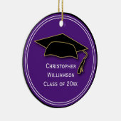 Afstudeerkapklasse van de Keepomwille School Paars Keramisch Ornament (Rechts)