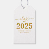 Afstudeerklas 2025 Gouden Script Cadeaulabel (Voorkant)