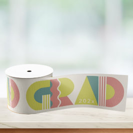 Afstudeerklas van 2026 retro grosgrain lint