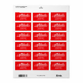 Afstudeerlimiet rood retouradres etiket (Full Sheet)