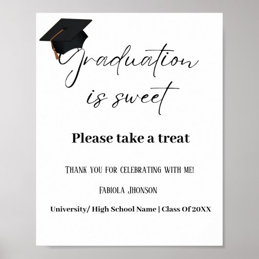 Afstudeerpartij is een zoete partij poster (Voorkant)