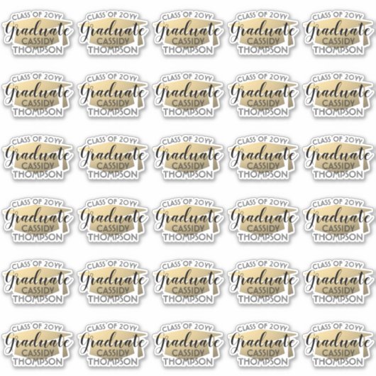 Afstudeerscript Moderne Zwarte en Gouden Stickers (Voorkant)